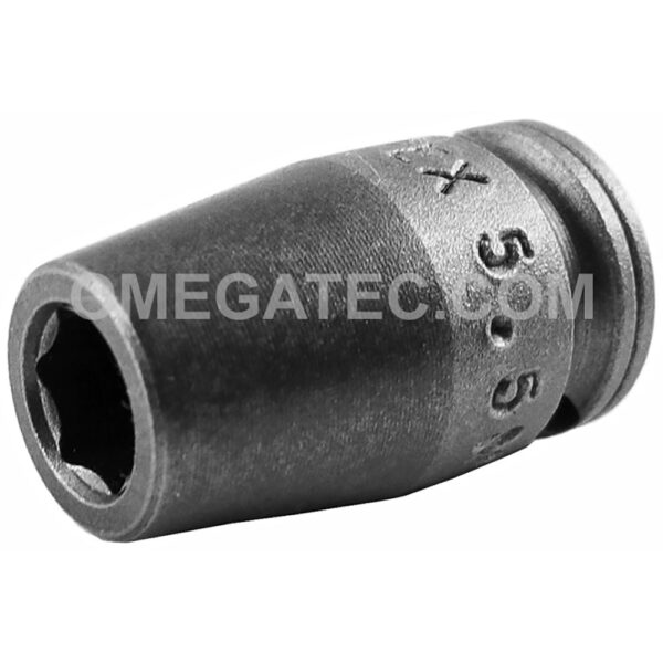 5.5MM11 Apex 5.5mm Dado de Impacto Largo Métrico de 6 Puntos, Impulsión Cuadrado de 1/4''