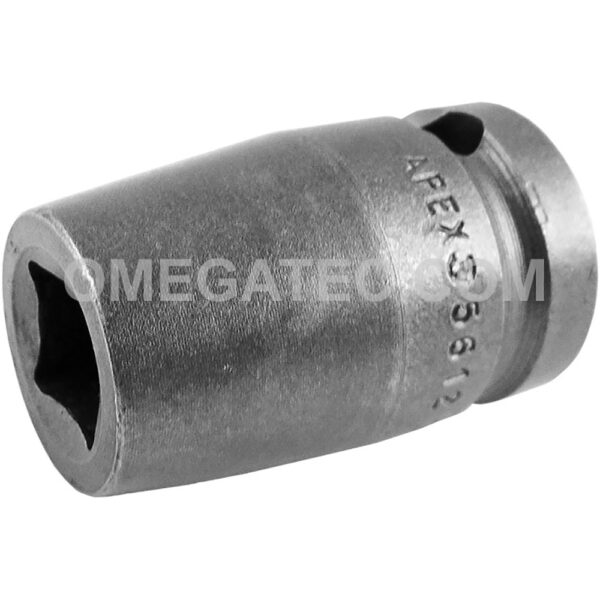 5612 Apex 3/8'' Dado de Impacto Estándar de 4 Puntos, Para Tuercas de Cuadrado Singular, Impulsión Cuadrado de 1/2''
