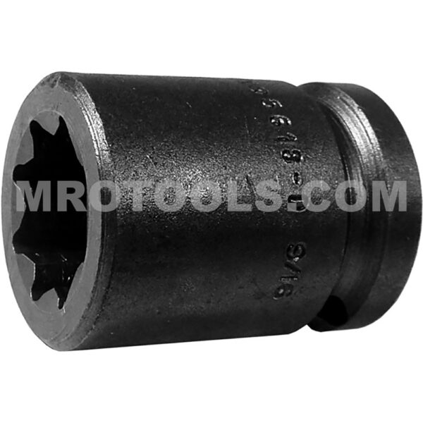 5618-D Apex 9/16'' Dado de Impacto Estándar de 8 Puntos, Para Tuercas de Cuadrado Doble, Impulsión Cuadrado de 1/2''