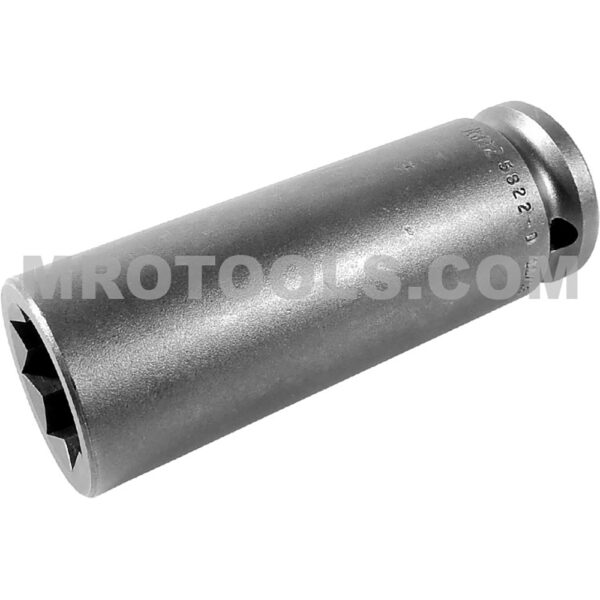 5822-D Apex 11/16'' Dado de Impacto Extra Largo de 8 Puntos, Para Tuercas de Cuadrado Doble, Impulsión Cuadrado de 1/2''