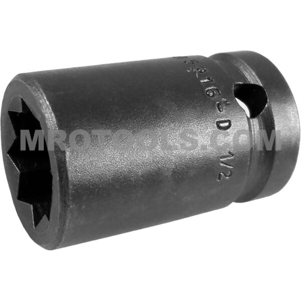 5916-D Apex 1/2'' Dado de Impacto Estándar de 8 Puntos con Pared Delgada, Para Tuercas de Cuadrado Doble, Impulsión Cuadrado de 1/2''