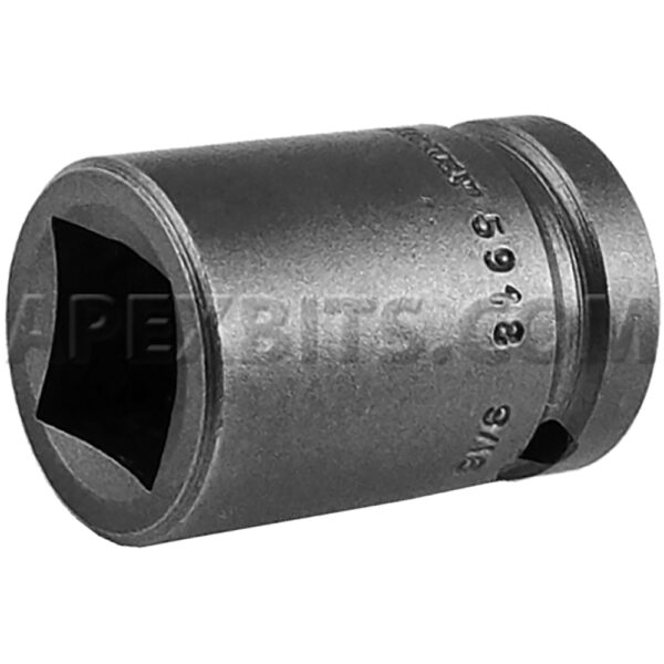 5918 Apex 9/16'' Dado de Impacto Estándar de 4 Puntos con Pared Delgada, Para Tuercas de Cuadrado Singular, Impulsión Cuadrado de 1/2''