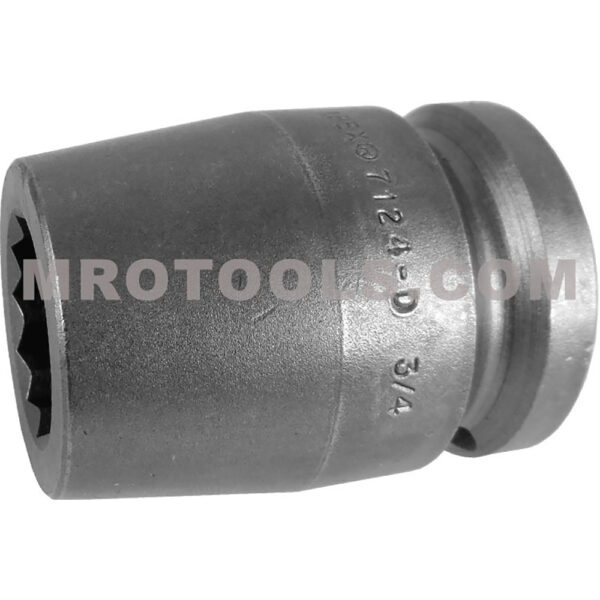 7124-D Apex 3/4'' Dado de Impacto Estándar de 12 Puntos, Impulsión Cuadrado de 3/4''