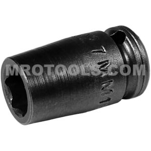 7MM11 Apex 7mm Dado de Impacto Estándar Métrico de 6 Puntos, Impulsión Cuadrado de 1/4''