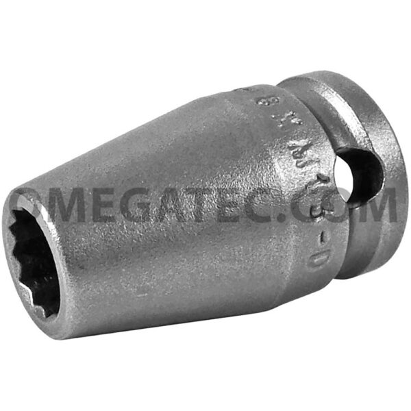 8MM13-D Apex 8mm Dado de Impacto Estándar Métrico de 12 Puntos, Impulsión Cuadrado de 3/8''
