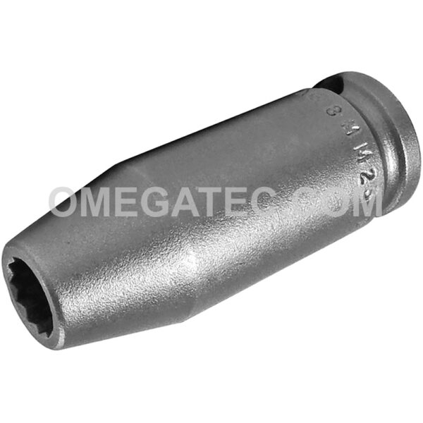 8MM23-D Apex 8mm Dado de Impacto Largo Métrico de 12 Puntos, Impulsión Cuadrado de 3/8''