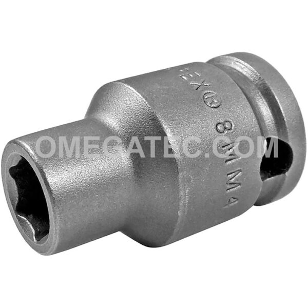 8MM43 Apex 8mm Dado de Impacto Estándar Métrico de 6 Puntos con Pared Delgada, Impulsión Cuadrado de 3/8''