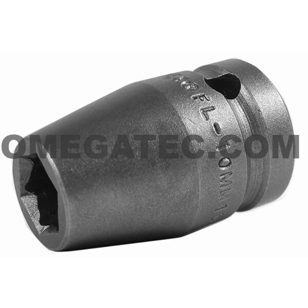 FL-10MM15 Apex 10mm Dado de Impacto Estándar Métrico de 6 Puntos con Conexión Rápida, Impulsión Cuadrado de 1/2''