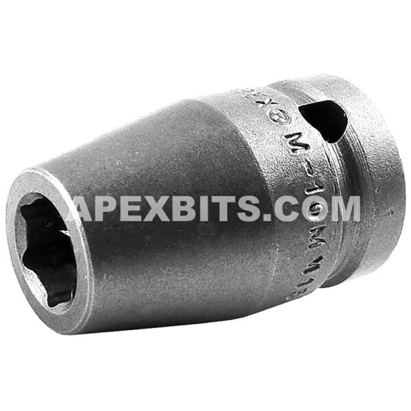 M-10MM15 Apex 10mm Dado de Impacto Estándar Métrico Magnético de 6 Puntos, Impulsión Cuadrado de 1/2''
