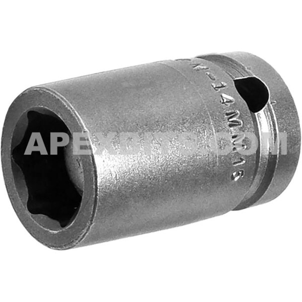 M-14MM15 Apex 14mm Dado de Impacto Estándar Métrico Magnético de 6 Puntos, Impulsión Cuadrado de 1/2''