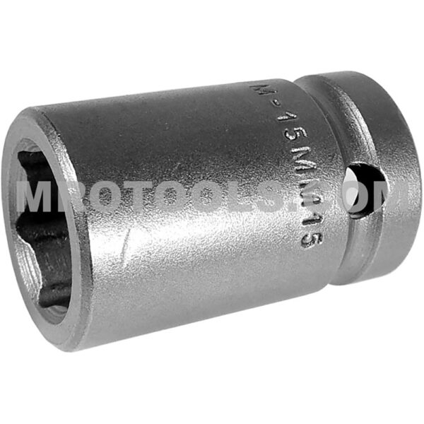 M-15MM15 Apex 15mm Dado de Impacto Estándar Métrico Magnético de 6 Puntos, Impulsión Cuadrado de 1/2''