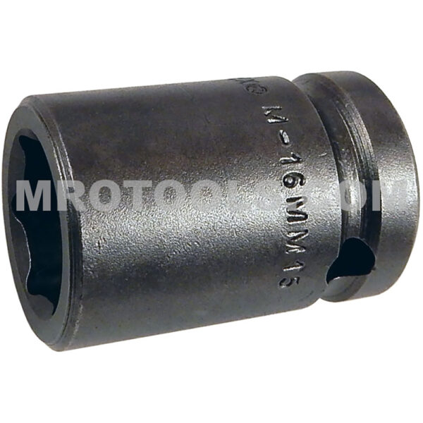 M-16MM15 Apex 16mm Dado de Impacto Estándar Métrico Magnético de 6 Puntos, Impulsión Cuadrado de 1/2''