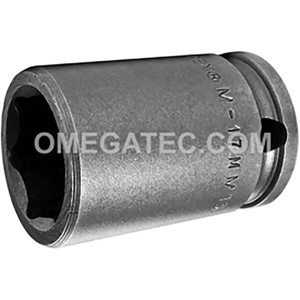 M-17MM13 Apex 17mm Dado de Impacto Estándar Métrico Magnético de 6 Puntos, Impulsión Cuadrado de 3/8''