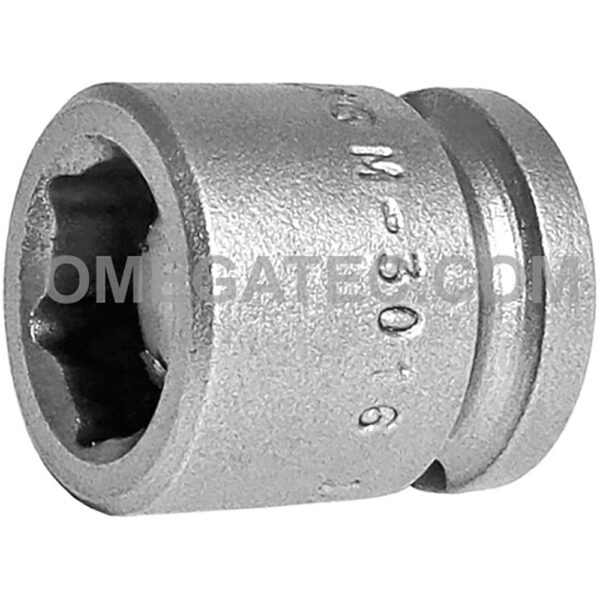M-3016 Apex 1/2'' Dado de Impacto Corto Magnético de 6 Puntos, Impulsión Cuadrado de 3/8''