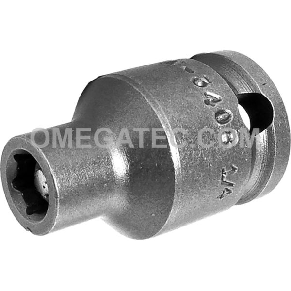 M-3408 Apex 1/4'' Dado de Impacto Estándar Magnético de 6 Puntos con Pared Delgada, Impulsión Cuadrado de 3/8''