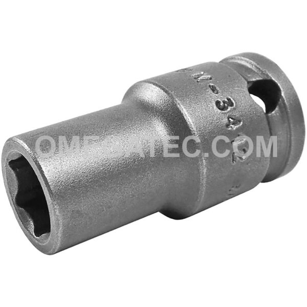 M-3412 Apex 3/8'' Dado de Impacto Estándar Magnético de 6 Puntos con Pared Delgada, Impulsión Cuadrado de 3/8''