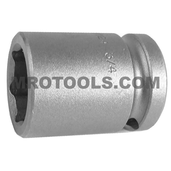 M-5124 Apex 3/4'' Dado de Impacto Estándar Magnético de 6 Puntos, Impulsión Cuadrado de 1/2''