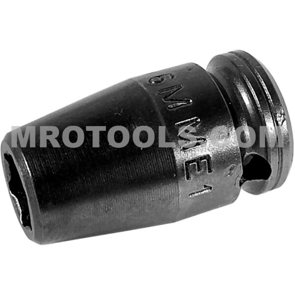 M-6MME1 Apex 6mm Dado de Impacto Estándar Métrico Magnético de 6 Puntos, Para Tornillos para Lámina, Impulsión Cuadrado de 1/4''