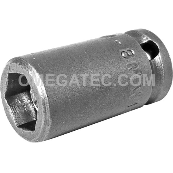 M-8MM11 Apex 8mm Dado de Impacto Estándar Métrico Magnético de 6 Puntos, Impulsión Cuadrado de 1/4''