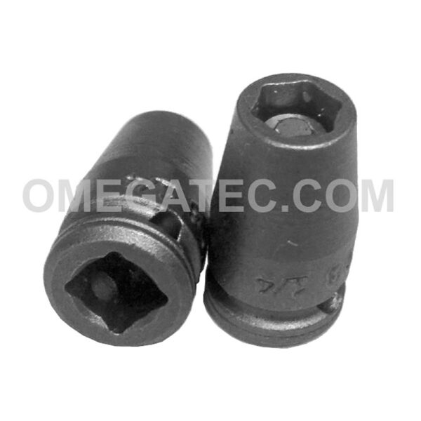 M1E08 Apex 1/4'' Dado de Impacto Estándar Magnético de 6 Puntos, Para Tornillos para Lámina, Orificios Pretaladrados, Impulsión Cuadrado de 1/4''