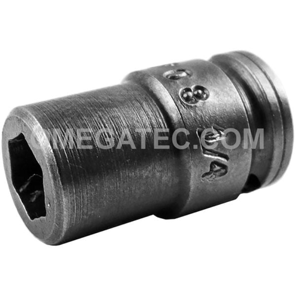 M1P08 Apex 1/4'' Dado de Impacto Estándar Magnético de 6 Puntos, Para Tornillos para Lámina, Tornillos Autoperforantes, Impulsión Cuadrado de 1/4''