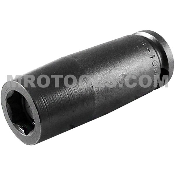 MB-10MM23 Apex 10mm Dado de Impacto Largo Métrico Magnético de 6 Puntos con Despeje para Perno, Impulsión Cuadrado de 3/8''