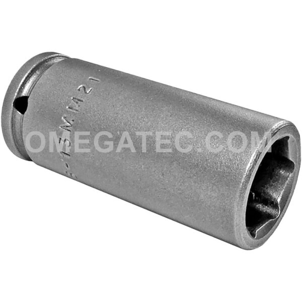 MB-13MM21 Apex 13mm Dado de Impacto Largo Métrico Magnético de 6 Puntos con Despeje para Perno, Impulsión Cuadrado de 1/4''