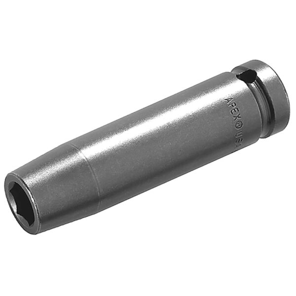 MB-18MM25 Apex 18mm Dado de Impacto Largo Métrico Magnético de 6 Puntos con Despeje para Perno, Impulsión Cuadrado de 1/2''