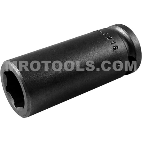 MB-3216 Apex 1/2'' Dado de Impacto Largo Magnético de 6 Puntos con Despeje para Perno, Impulsión Cuadrado de 3/8''