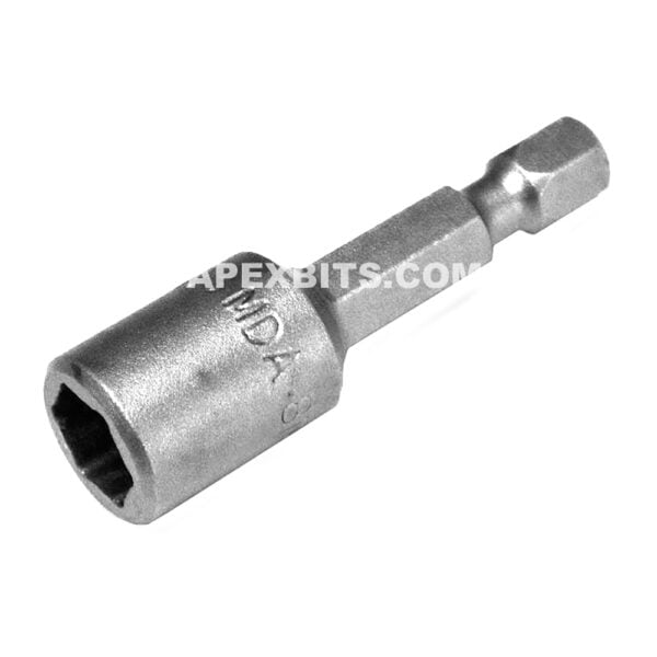 MDA-8MM Apex 8mm Aprietatuerca de 6 Puntos Metrico Magnético, Para Tornillos de Hoja de Metal, Impulsor de Poder de 1/4''