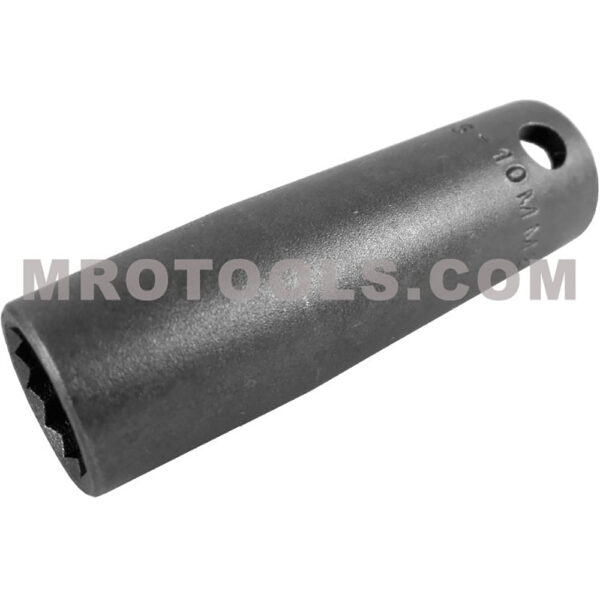 OS-10MM23-D Apex 10mm Dado de Impacto Largo Métrico de 12 Puntos, No Anillo Sin Ranura, Impulsión Cuadrado de 3/8''