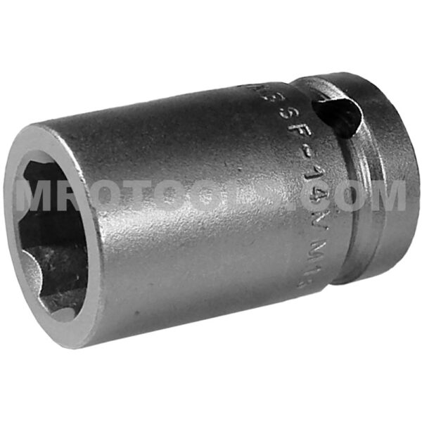 SF-14MM15 Apex 14mm Dado de Impacto Estándar Métrico de 6 Puntos con Accionamiento de Superficie, Impulsión Cuadrado de 1/2''