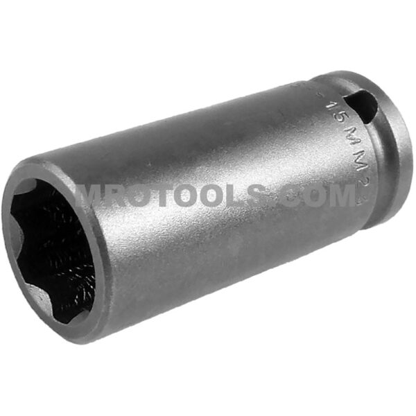 SF-15MM23 Apex 15mm Dado de Impacto Largo Métrico de 6 Puntos con Accionamiento de Superficie, Impulsión Cuadrado de 3/8''