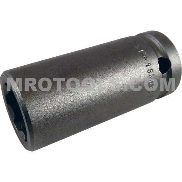 SF-16MM25 Apex 16mm Dado de Impacto Largo Métrico de 6 Puntos con Accionamiento de Superficie, Impulsión Cuadrado de 1/2''