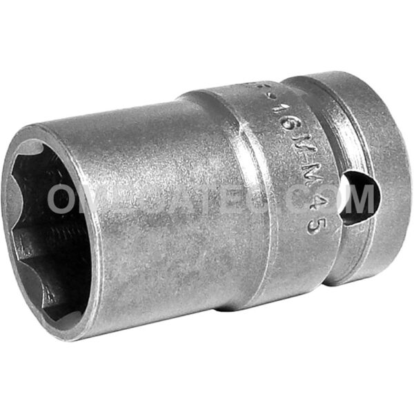 SF-16MM45 Apex 16mm Dado de Impacto Estándar Métrico de 6 Puntos con Pared Delgada y Accionamiento de Superficie, Impulsión Cuadrado de 1/2''