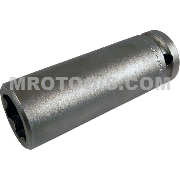 SF-18MM35 Apex 18mm Dado de Impacto Extra Largo Métrico de 6 Puntos con Accionamiento de Superficie, Impulsión Cuadrado de 1/2''