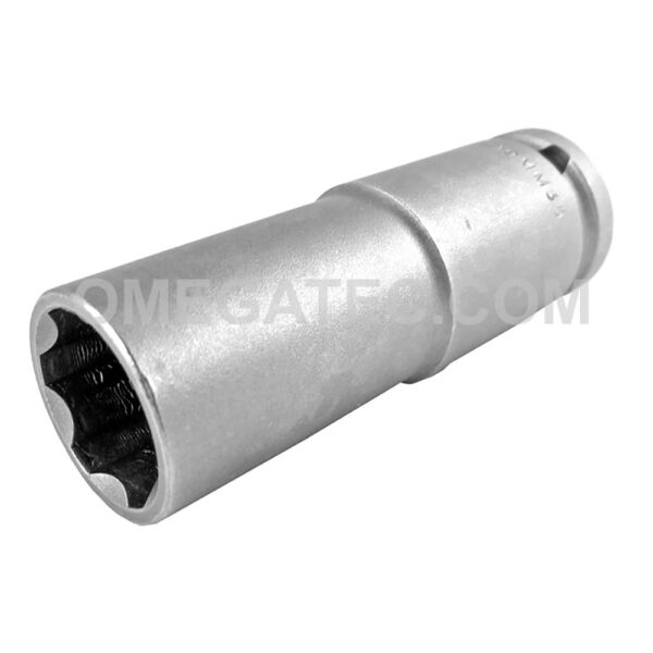SF-19MM55 Apex 19mm Dado de Impacto Extra Largo Métrico de 6 Puntos con Pared Delgada y Accionamiento de Superficie, Impulsión Cuadrado de 1/2''