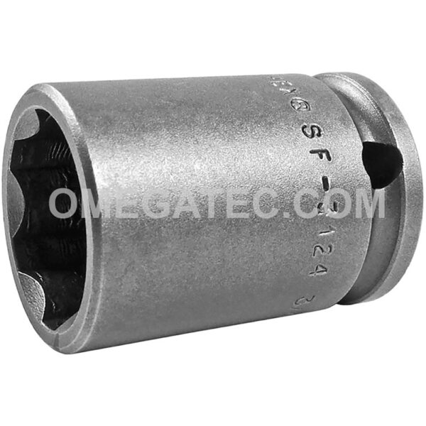 SF-3124 Apex 3/4'' Dado de Impacto Estándar de 6 Puntos con Accionamiento de Superficie, Impulsión Cuadrado de 3/8''