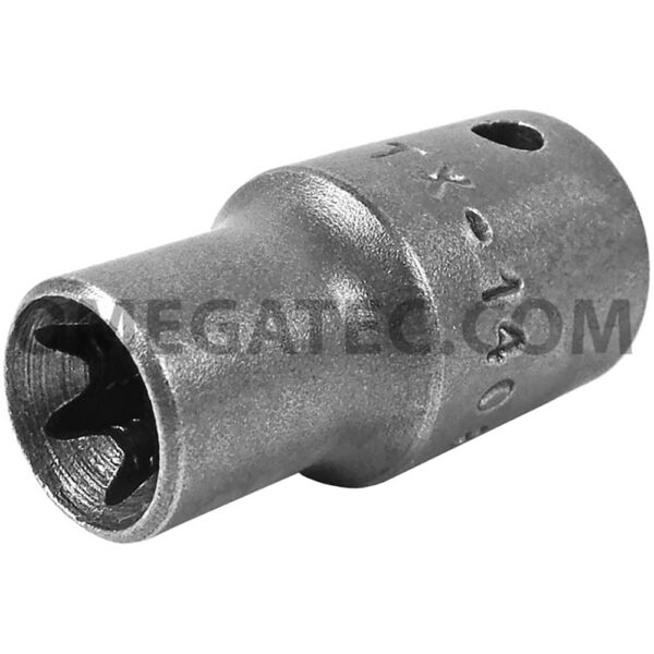 TX-1408 Apex E-8 Dado de Impacto Estilo Torx con Pared Delgada, Para Tornillos Externos, Impulsión Cuadrado de 1/4''