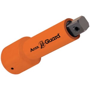 UG-EX-371-4 Apex 3/8'' Adaptador Cuadrado Macho u-Guard, Impulsor Hexagonal Macho de 7/16'', Cierre de Pasador