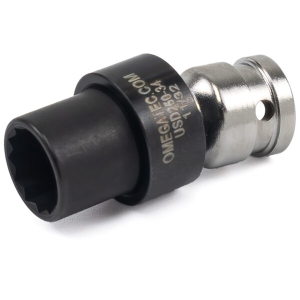 Omega Technologies USD250-34 11/32'' Dado Giratorio de Bajo Perfil de 12 Puntas, Impulsión Cuadrado de 1/4''