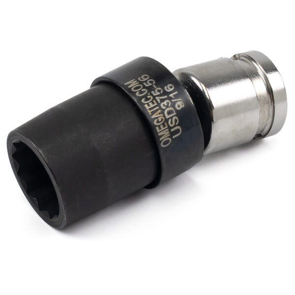 Omega Technologies USD375-56 9/16'' Dado Giratorio de Bajo Perfil de 12 Puntas, Impulsión Cuadrado de 3/8''