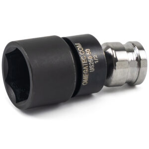 Omega Technologies US250-50 1/2'' Dado Giratorio de Bajo Perfil de 6 Puntas, Impulsión Cuadrado de 1/4''