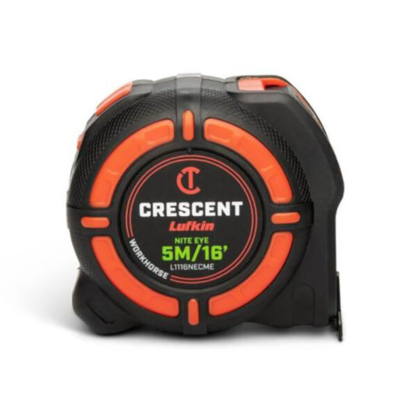 L1116NECME Lufkin Cinta Métrica WORKHORSE NITE EYE de 1-1/4'' x 5m/16'
