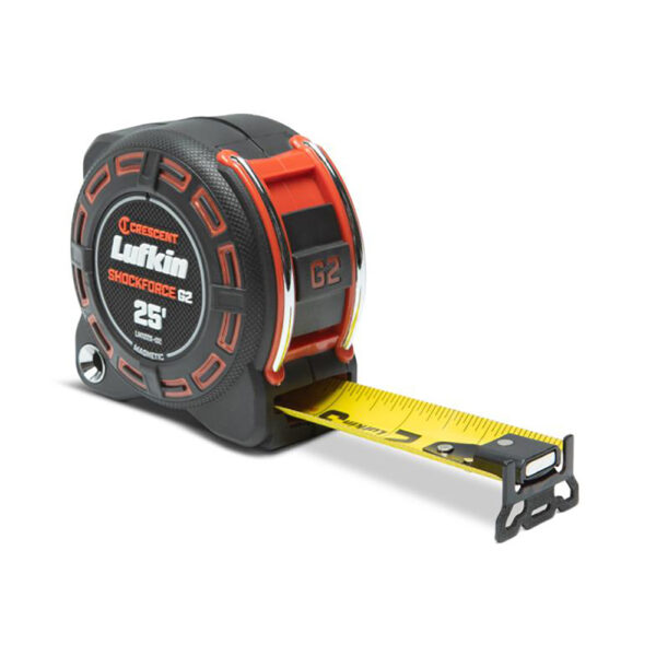 LM1225-02 Lufkin 1-1/4'' x 25' Cinta Métrica Magnética Shockforce G2