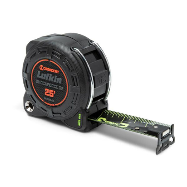 LM1225B-02 Lufkin 1-1/4'' x 25' Cinta Métrica Magnética Shockforce Nite Eye G2
