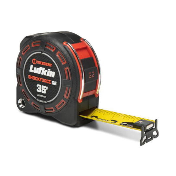 LM1235-02 Lufkin 1-1/4'' x 35' Cinta Métrica Magnética Shockforce G2