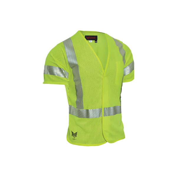 CHVMV3Z-XL Cementex Chaleco de Malla Alta Visibilidad ANSI Clase 3 de 4.6 cal/cm² con Cierre de Cremallera FR - EXTRA GRANDE