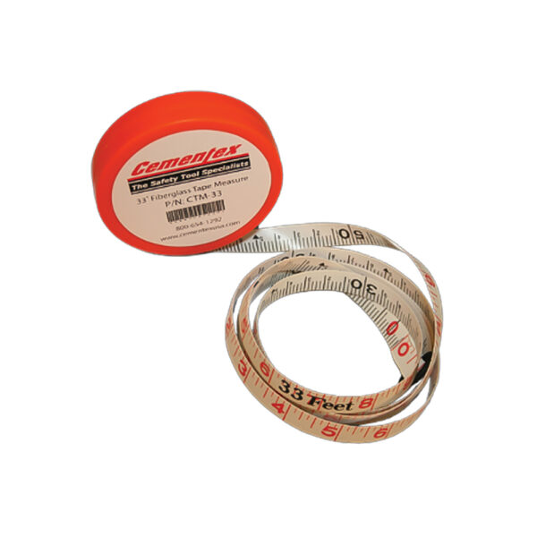 CTM-33 Cementex Cinta Métrica de Fibra de Vidrio No Conductiva de 33'
