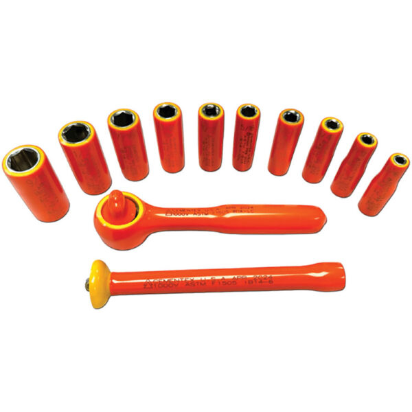 ISS14-13L Cementex Juego de Dados de Pared Profunda de Cuadro de 1/4'' de 13 Piezas